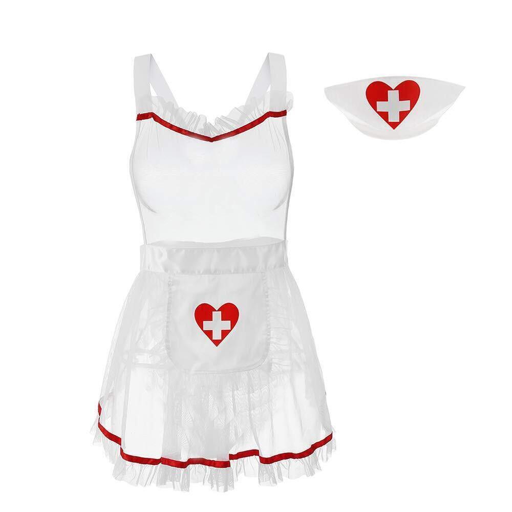 4864 Sexy Nurse Costume Cosplay Dress Lingerie Outfit Plus Size